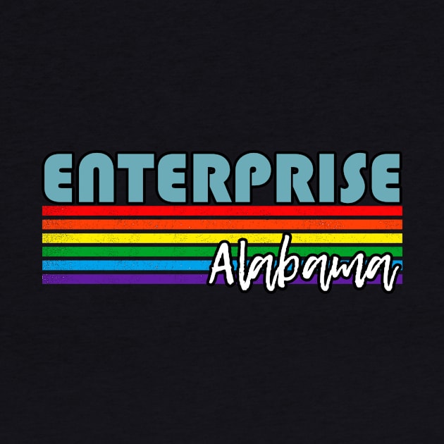 Enterprise Alabama Pride Shirt Enterprise LGBT Gift LGBTQ Supporter Tee Pride Month Rainbow Pride Parade by NickDezArts